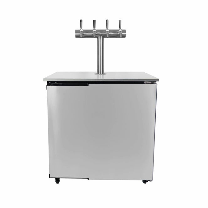 Kegerator | Solstace Indoor/Outdoor | Everything Needed Bundle | front full view of kegerator on white background